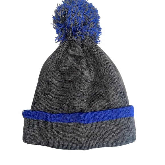 Chicago Cubs 2016 World Series Champions Knit Beanie Hat With Pom Gray Blue - Picture 3 of 4